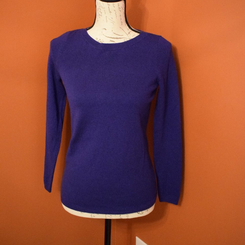 Talbots Purple Cashmere Sweater Petite